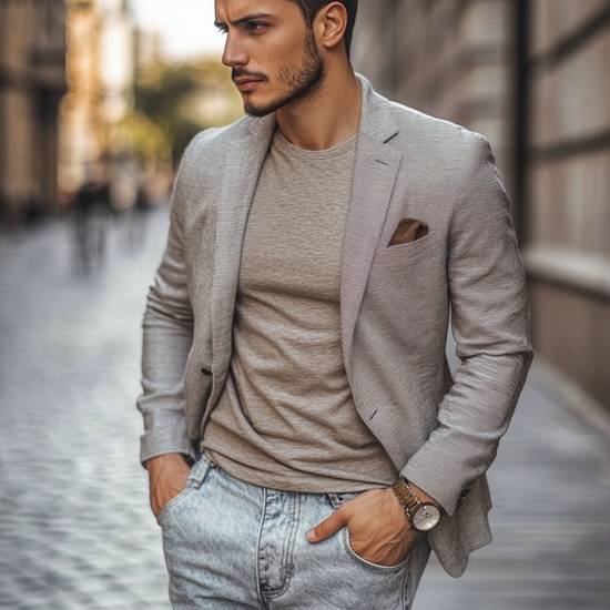 卡其色配灰色好看嗎，卡其色配灰色和諧自然，低調盡顯高級質感