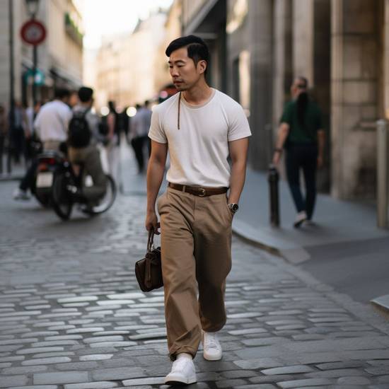 卡其色的褲子配什么顏色的上衣,卡其色褲子最佳上衣配色推薦