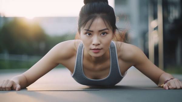 女人做平板支撐的好處,平板支撐賦予女性核心力量與優雅體態
