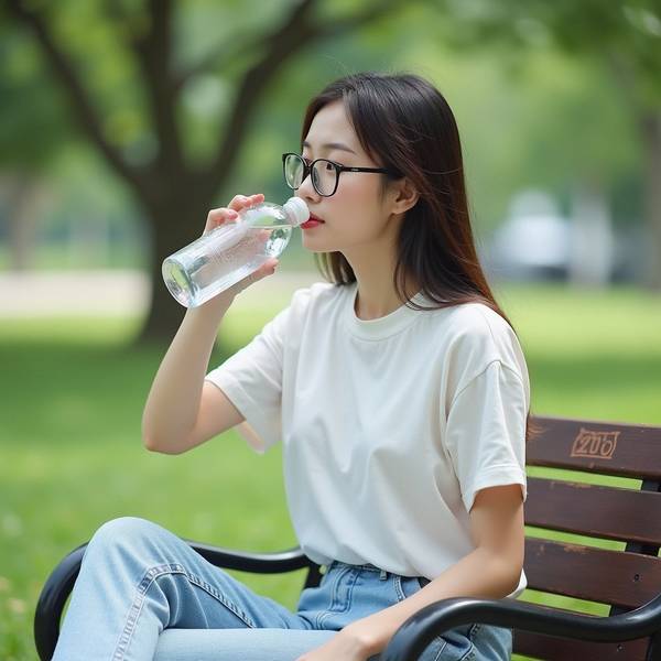 女人一天八杯水時間表,以女人一天八杯水時間表為主題,用簡潔明了的設計風格呈現,包含不同時間段飲水場景,突出健康生活理念,信息清晰易讀