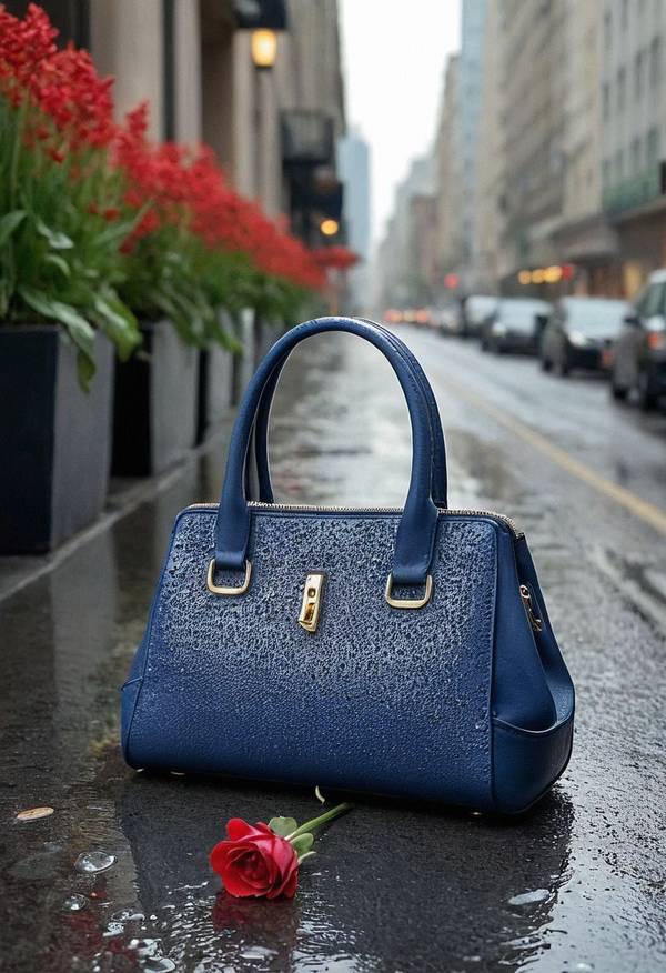 藍(lán)色包包配什么顏色衣服,藍(lán)色系包包萬能搭配法則:五種絕配色系提案
