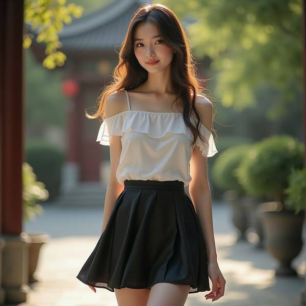 黑色短裙配什么上衣好看,10種黑色短裙搭配法則,時(shí)髦顯瘦不重樣