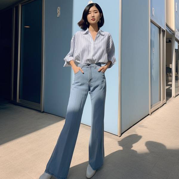 藍色褲子配什么上衣好看,藍色穿搭指南:解鎖藍色褲子的萬能上衣搭配法則