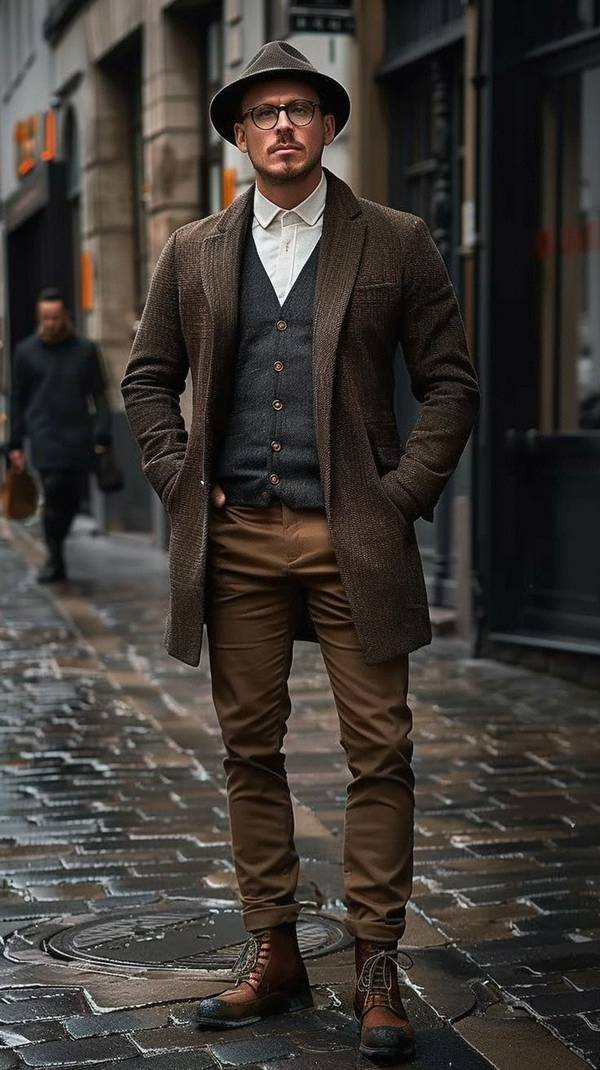 咖啡色鞋子配什么顏色褲子,咖啡色鞋子搭配指南三種配色方案盡顯潮流