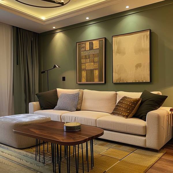 橄欖綠配什么顏色好看,橄欖綠搭配米白色的時尚配色方案