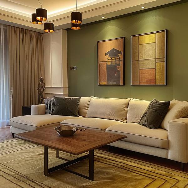 橄欖綠配什么顏色好看,橄欖綠搭配米白色的時尚配色方案